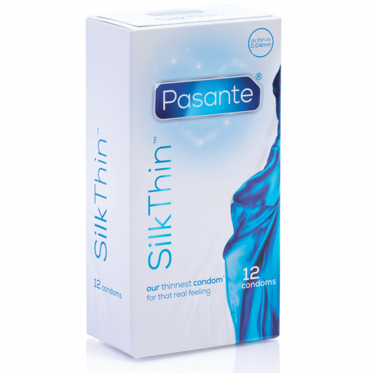 Pasante Silk MS Fine kondomer, 12 enheter