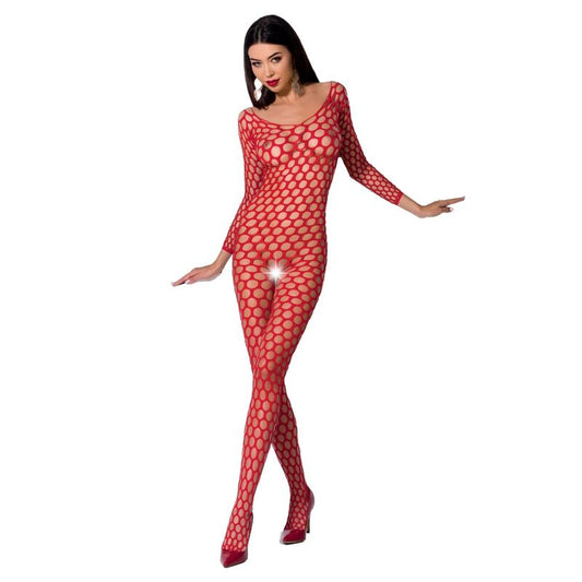 PASSION - WOMAN BS077 BODYSTOCKING ONE SIZE RÖD
