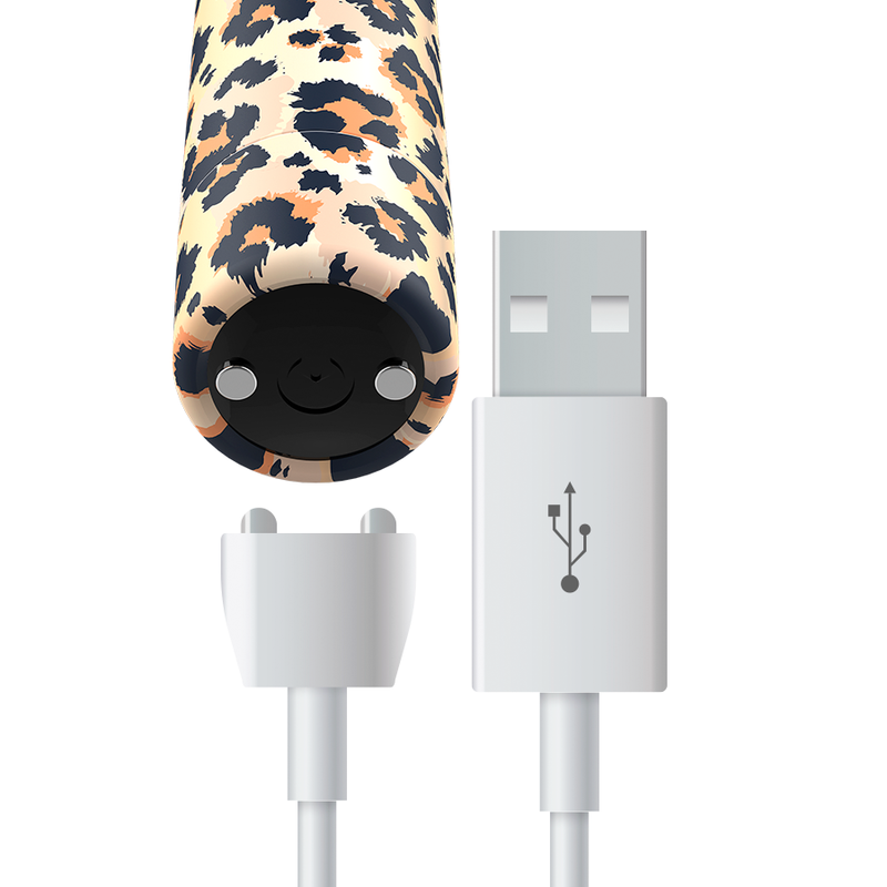 Custom Bullets Leopard Magnetic vibrator med 10 intensiteter