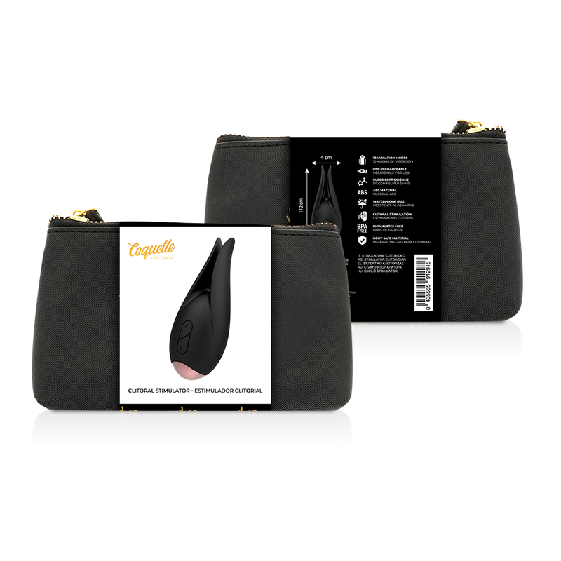 COQUETTE CHIC DESIRE - KLITORAL STIMULATOR SVART / GULD BLOMMA