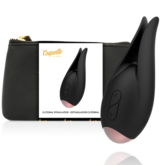 COQUETTE CHIC DESIRE - KLITORAL STIMULATOR SVART / GULD BLOMMA
