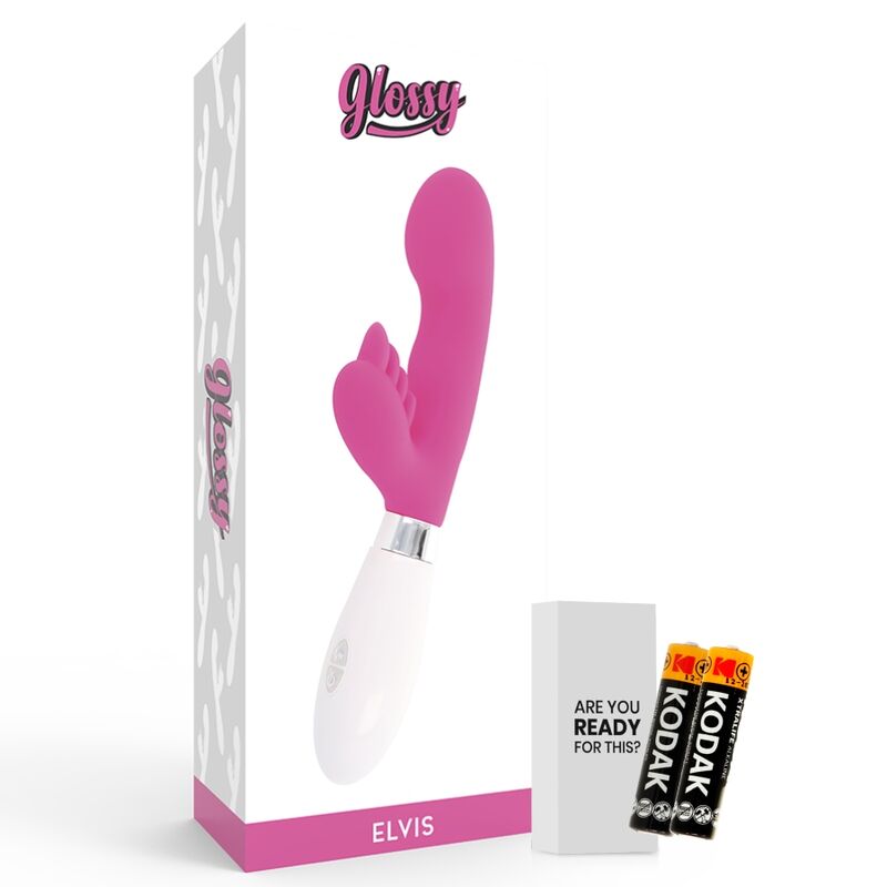 GLOSSY Rabbit Elvis Pink silikonmassageapparat