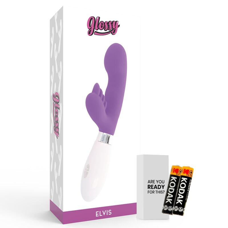 GLOSSY Rabbit Elvis Purple silikonmassager