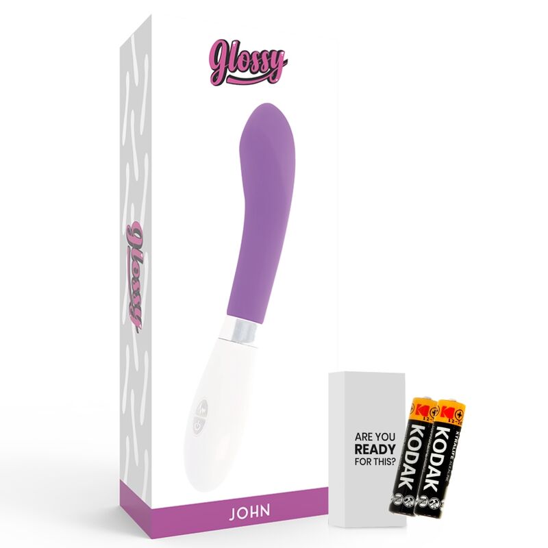 Lila GLOSSY John vibrator med ergonomisk design