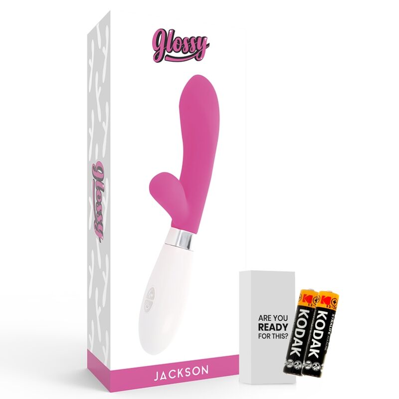 GLOSSY Jackson Rabbit Pink silikonmassager