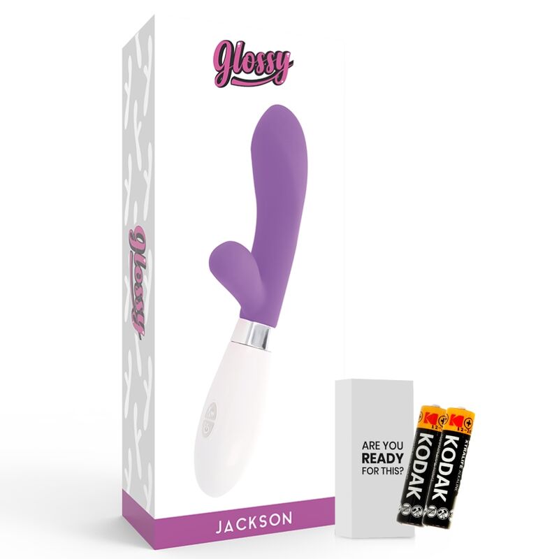 GLOSSY Jackson Rabbit Purple silikonmassagerare