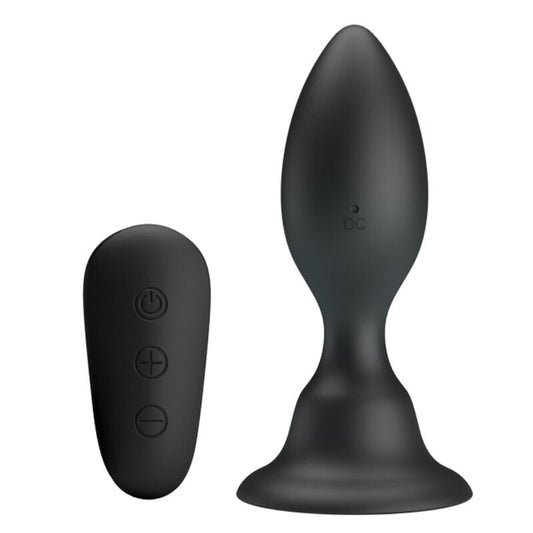 MR PLAY - ANALPLUGG MED VIBRATION SVART FJÄRRKONTROLL