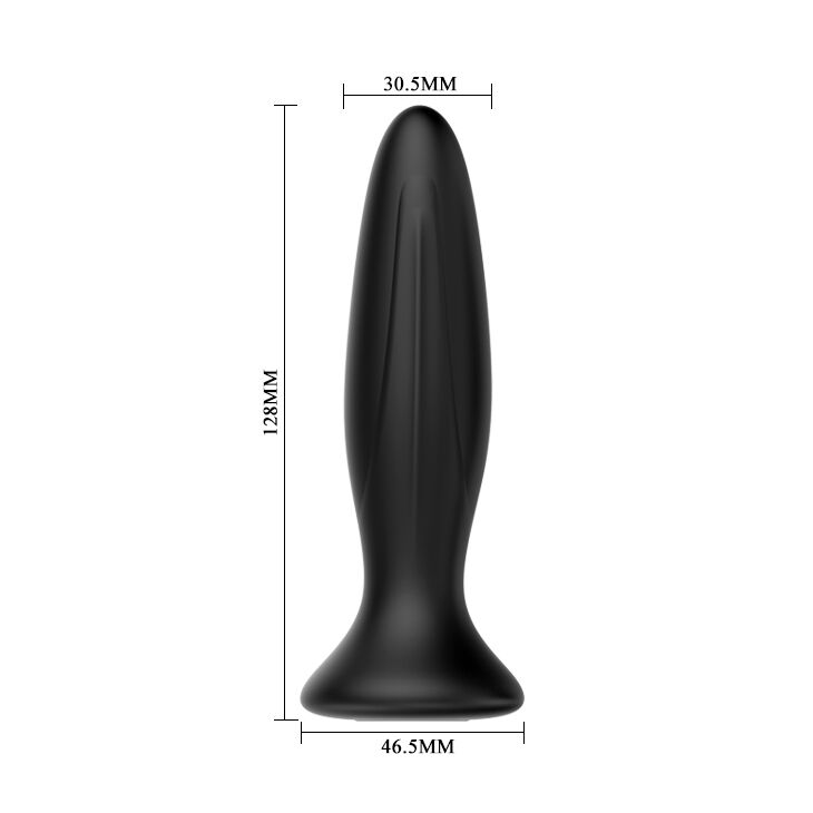 MR PLAY återuppladdningsbar svart vibrator analplugg