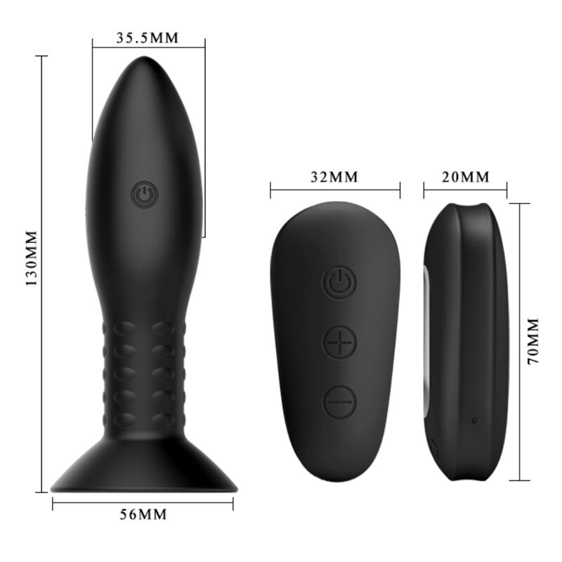 MR PLAY - PLUGG MED SVARTA ROTERANDE KULOR OCH FJÄRRKONTROLL