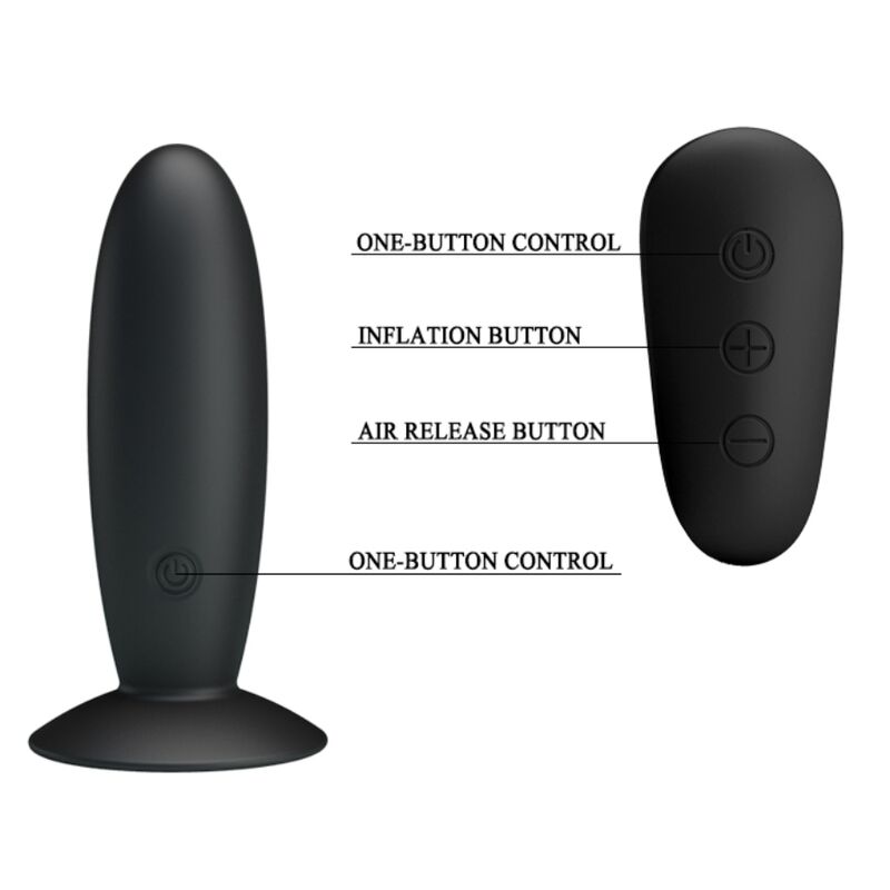 MR PLAY analplugg med vibration och fjärrkontroll