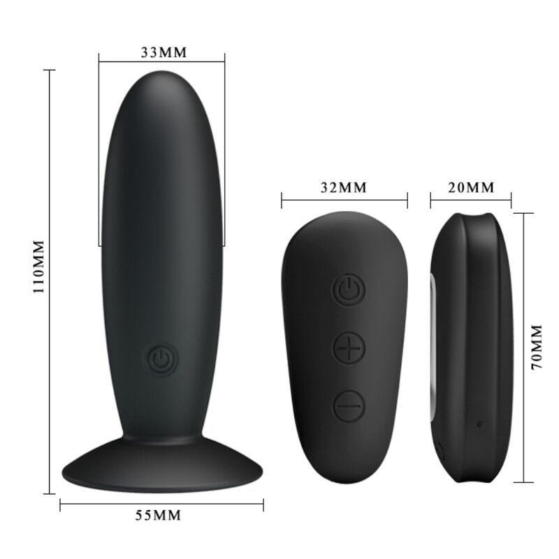 MR PLAY analplugg med vibration och fjärrkontroll