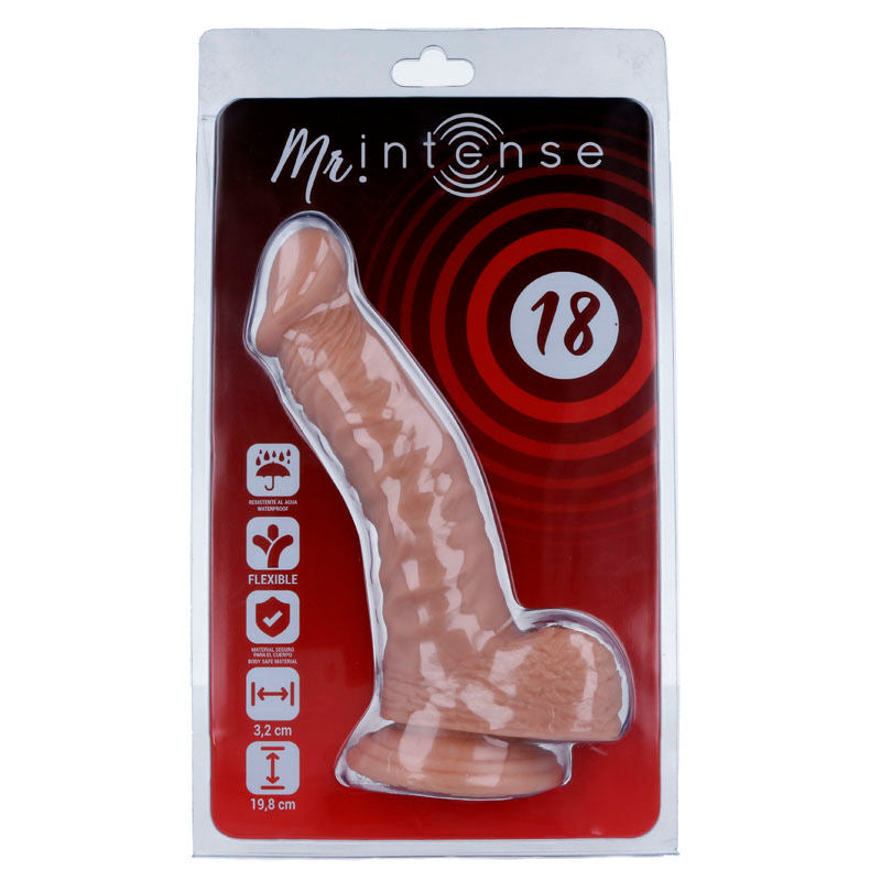 MR INTENSE - 18 REALISTISK DILDO 19.8 CM -O- 3.2 CM