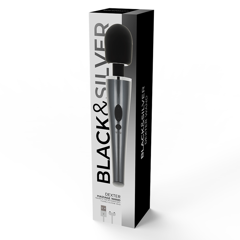 DEXTER Massage Wand i svart och silver