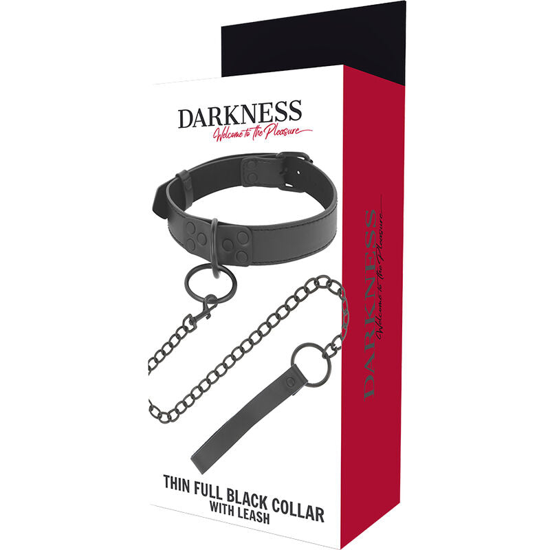 Svart halsband med kedja från DARKNESS