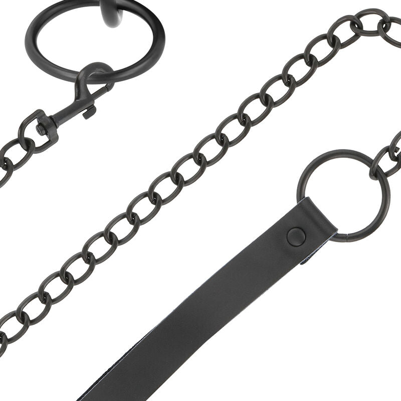Svart halsband med kedja från DARKNESS