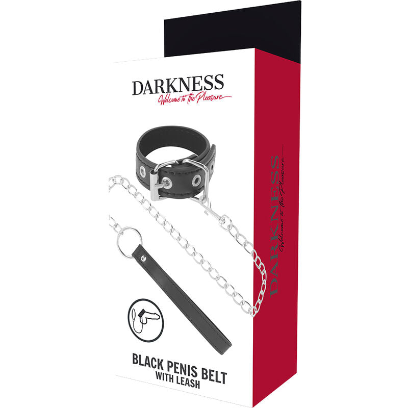 DARKNESS penisring med rem för BDSM