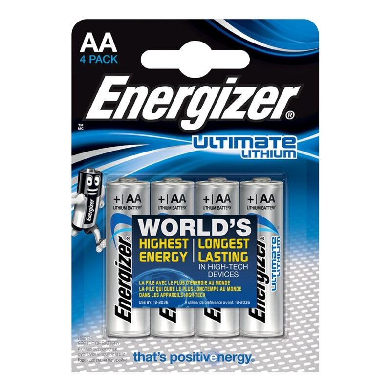 Energizer Ultimate Lithium AA L91 LR6 1,5V batterier i förpackning