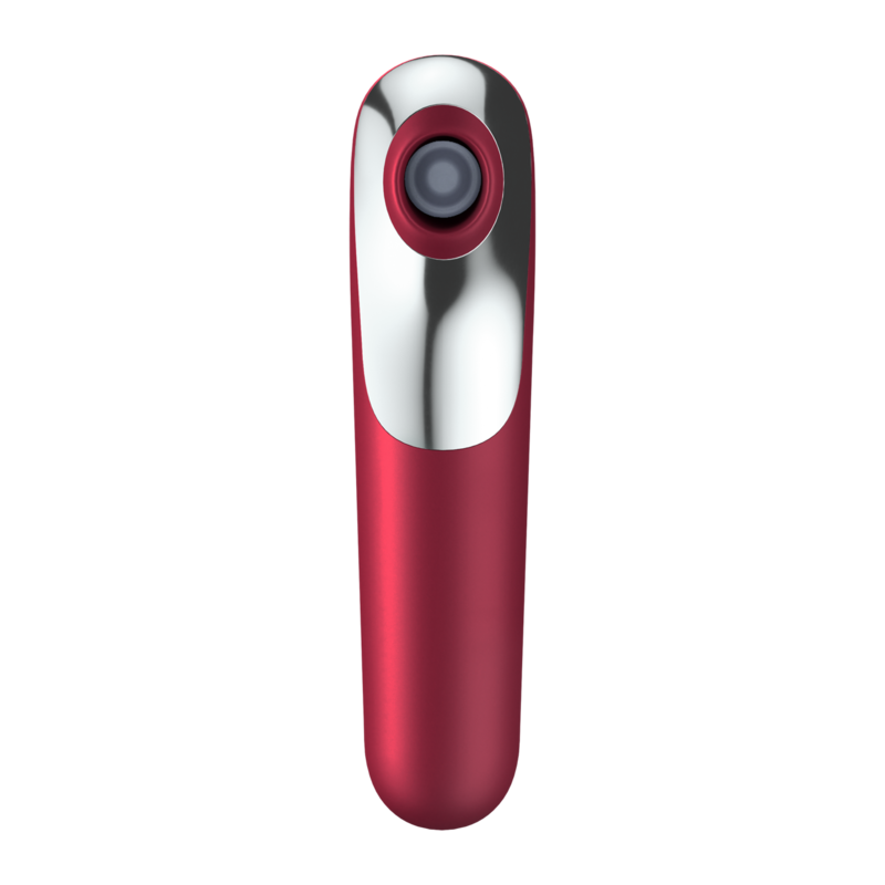 Satisfyer Dual Love vibrator och suctioner med pulserande luft i röd färg