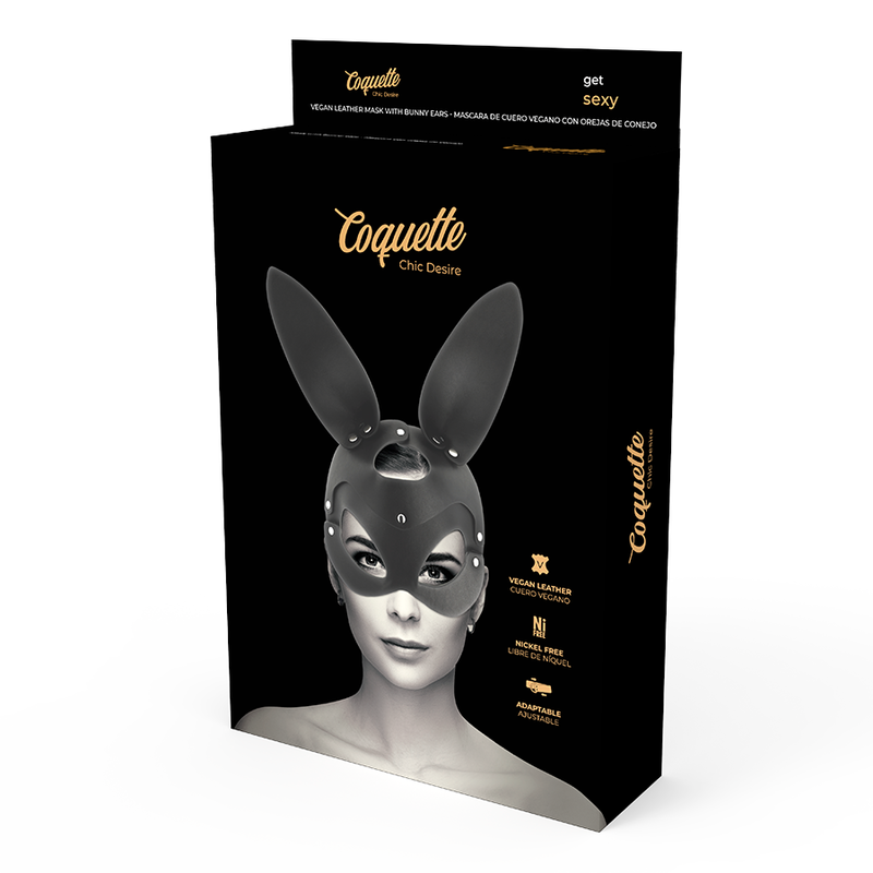 COQUETTE CHIC DESIRE - Vegansk lädermask med kaninöron