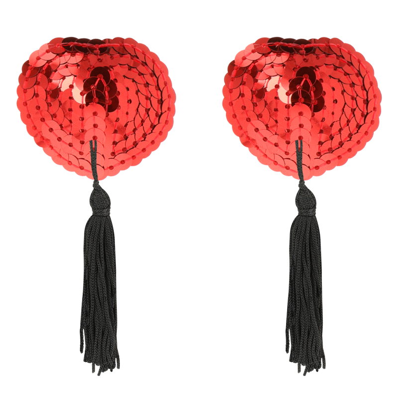 Röda bröstvårtscovers från Coquette Chic Desire