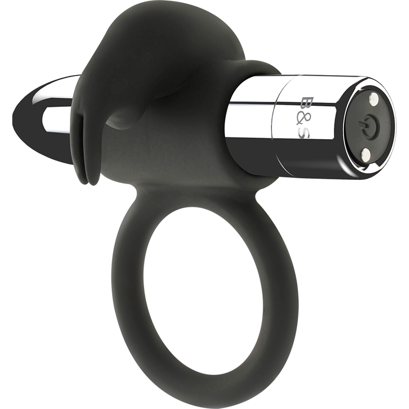 BLACK&SILVER - BURTON ÅTERLADDNINGSBAR RING 10 VIBRATIONSÄTT