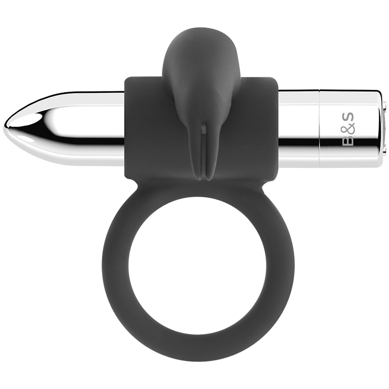 BLACK&SILVER - BURTON ÅTERLADDNINGSBAR RING 10 VIBRATIONSÄTT