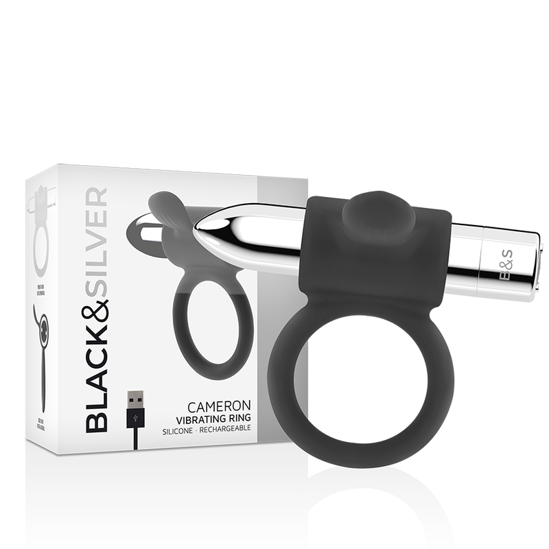BLACK&SILVER - CAMERON ÅTERLADDNINGSBAR RING SILVER