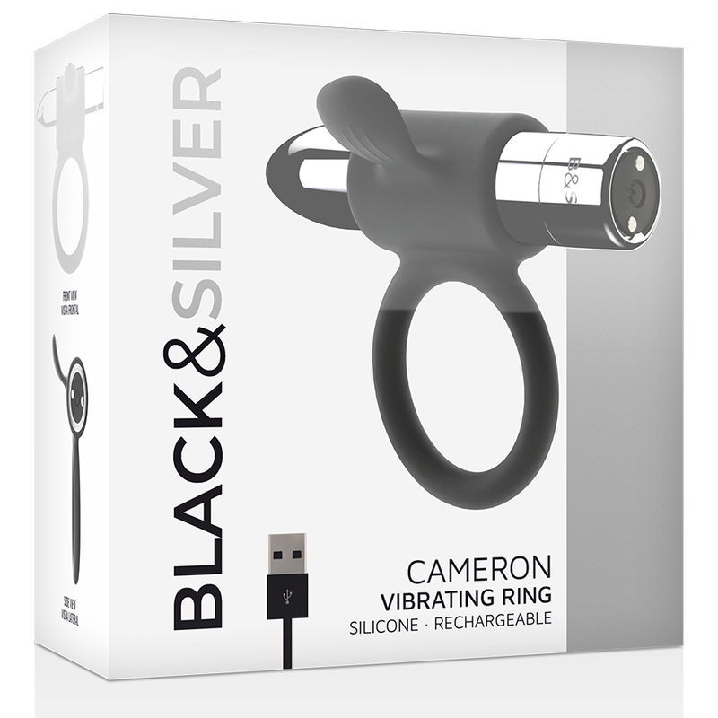 BLACK&SILVER - CAMERON ÅTERLADDNINGSBAR RING SILVER