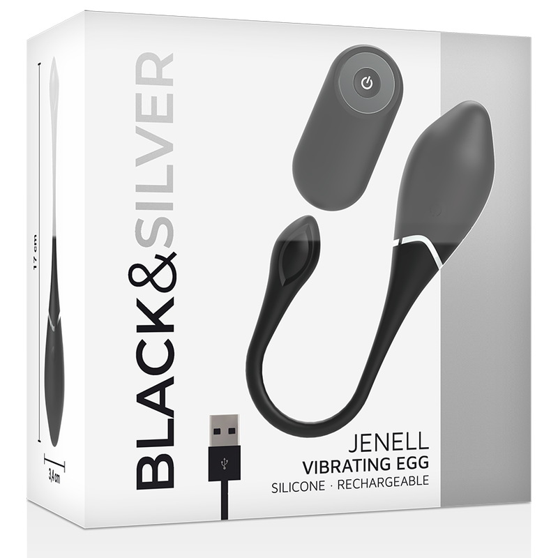 BLACK&SILVER Jenell återladdningsbart vibrerande ägg