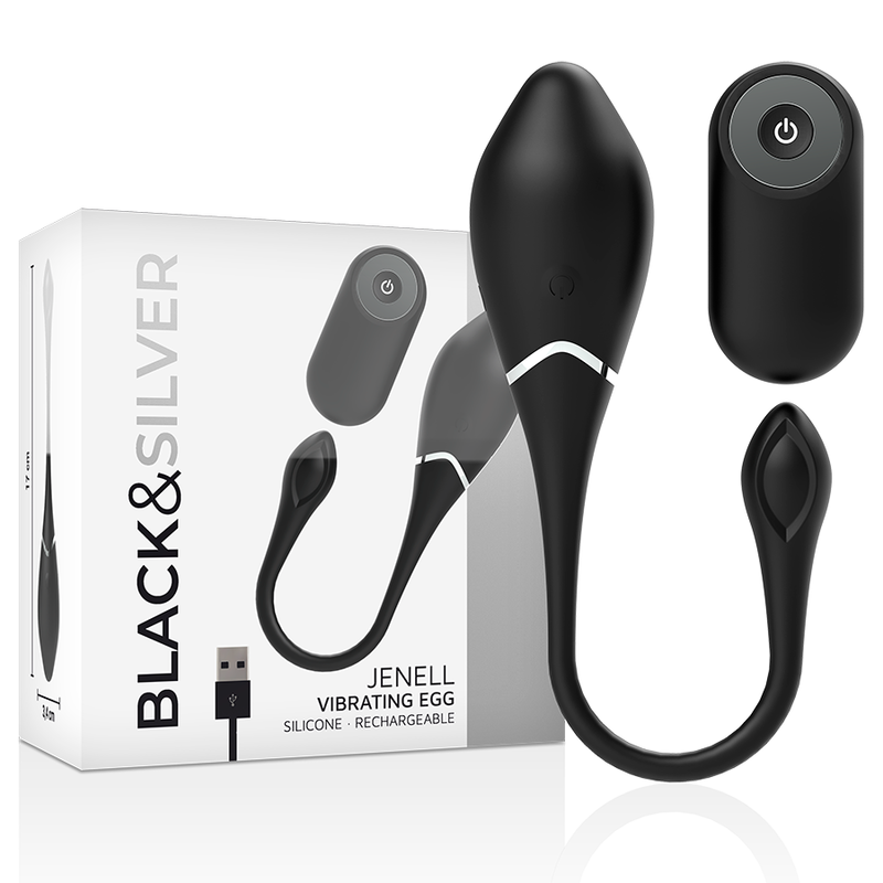 BLACK&SILVER Jenell återladdningsbart vibrerande ägg