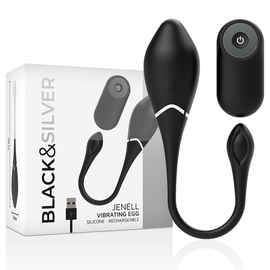 BLACK&SILVER Jenell återladdningsbart vibrerande ägg
