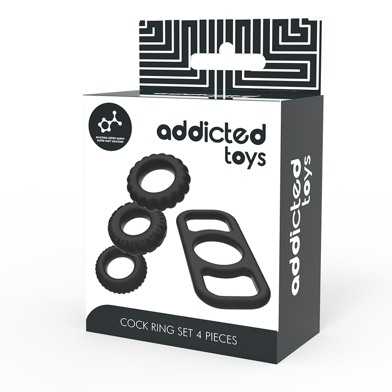 Set med 4 silikonringar från Addicted Toys
