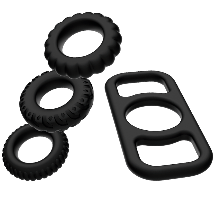 Set med 4 silikonringar från Addicted Toys