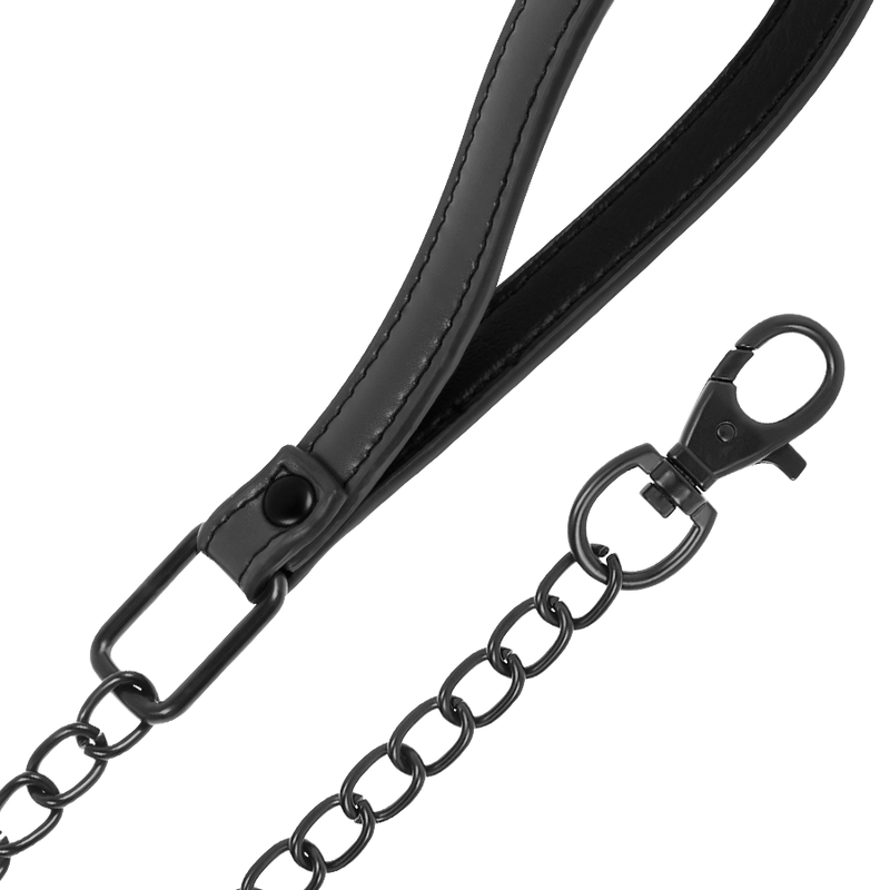 FETISH SUBMISSIVE kedjehalsband med nopren och nickelfri metall