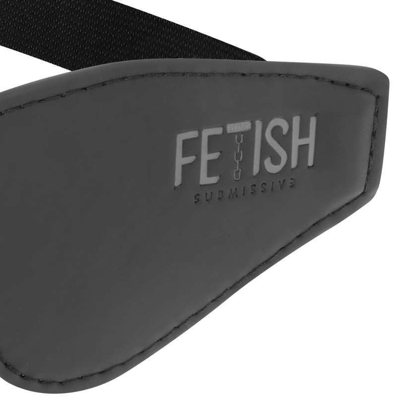 Fetish Submissive vegansk lädermask med neoprenfoder