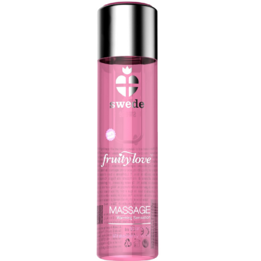 SWEDE Fruity Love värmande massageolja med jordgubbsdoft 120 ml