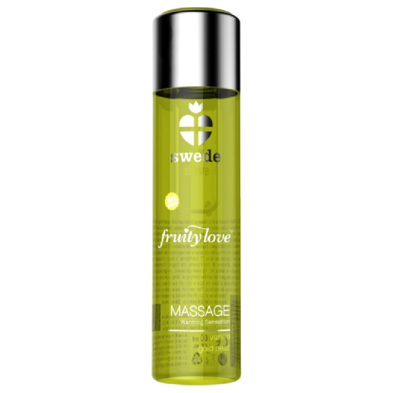 SWEDE Fruity Love värmande massageolja med vanilj och gul päron 120 ml
