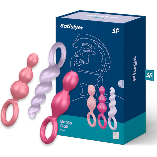 Satisfyer anal plugs set i tre färger och storlekar