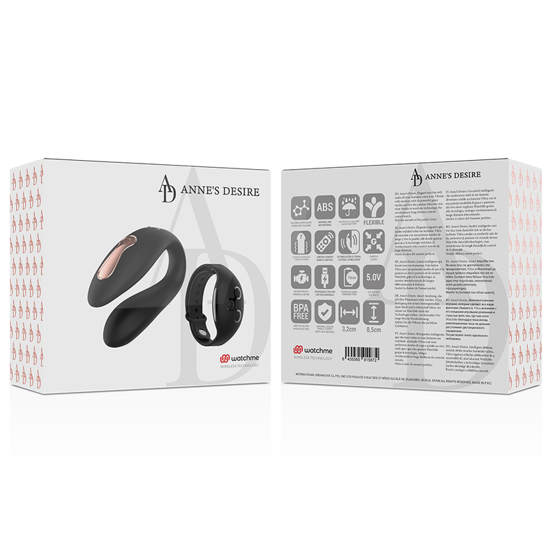 ANNE'S DESIRE DUAL PLEASURE TECNOLOG A WATCHME BLACK