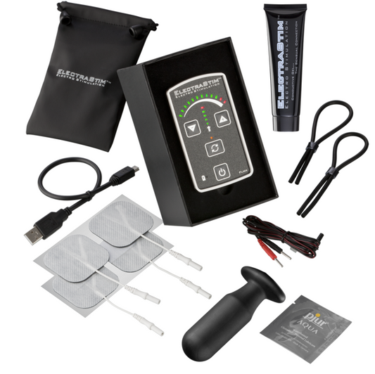 ElectraStim Flick stimulator multi-pack med elektroder och tillbehör