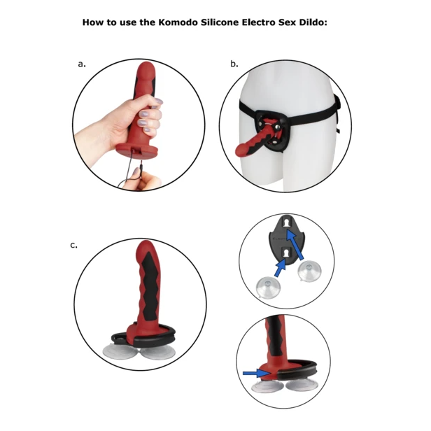 ELECTRASTIM Silicone Fusion Komodo Dildo