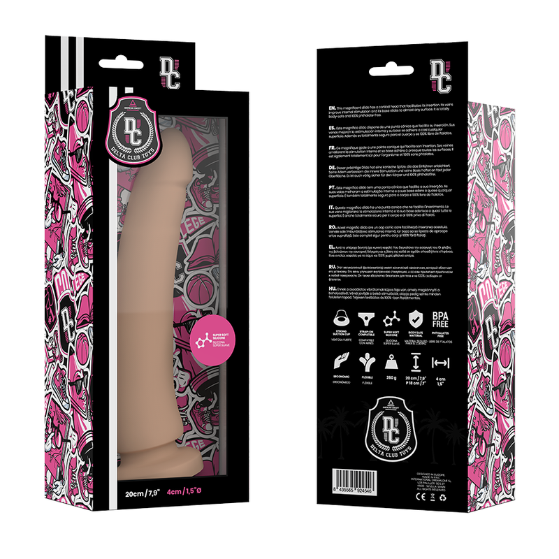 DELTA CLUB Natural Dildo i medicinsk silikon, 20 cm