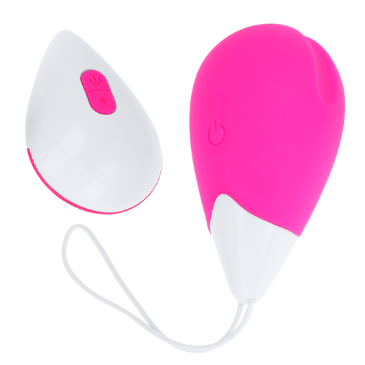 OHMAMA texturerat vibrerande ägg rosa och vitt