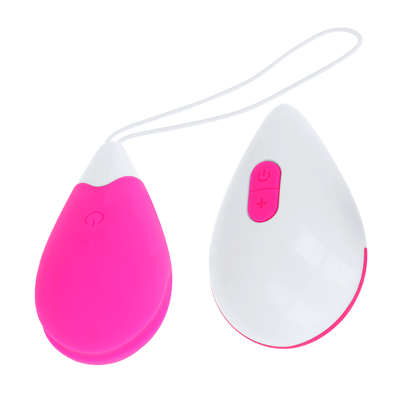 OHMAMA texturerat vibrerande ägg rosa och vitt