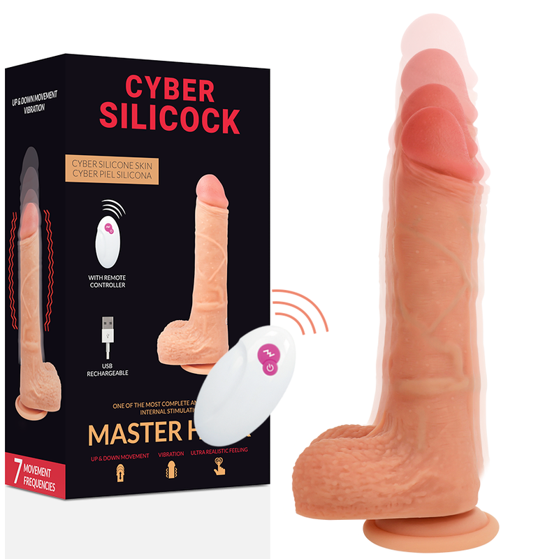 CYBER SILICOCK - Fjärrstyrd Realistisk Master HUCK 20,9 cm