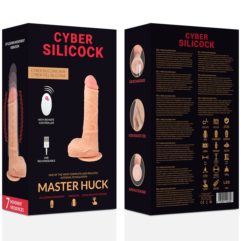 CYBER SILICOCK - Fjärrstyrd Realistisk Master HUCK 20,9 cm