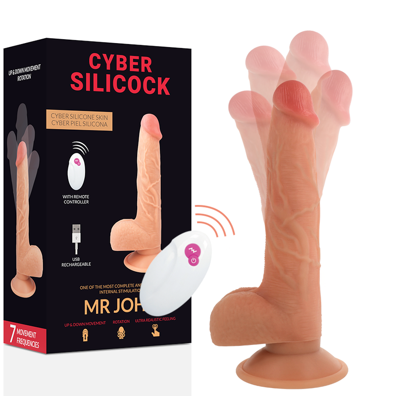 CYBER SILICOCK fjärrstyrd realistisk sexleksak 23.88 cm
