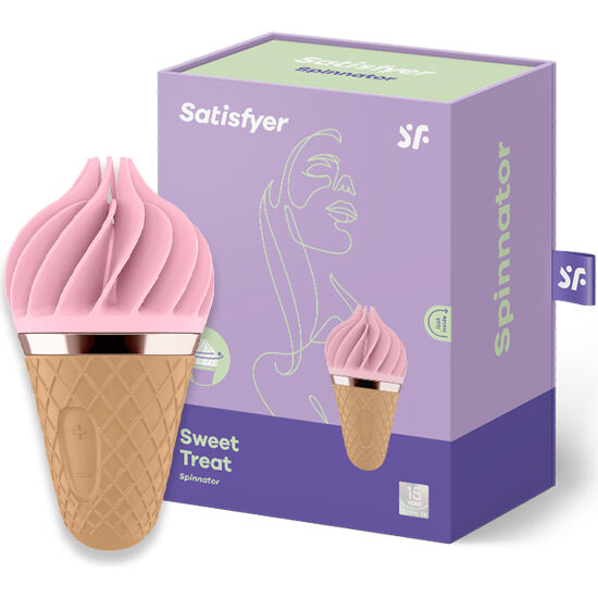 Satisfyer Sweet Treat Spinnator i brun och rosa