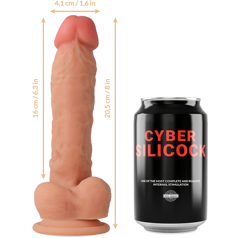CYBER SILICOCK Strap-On Magnus med 3 ringar