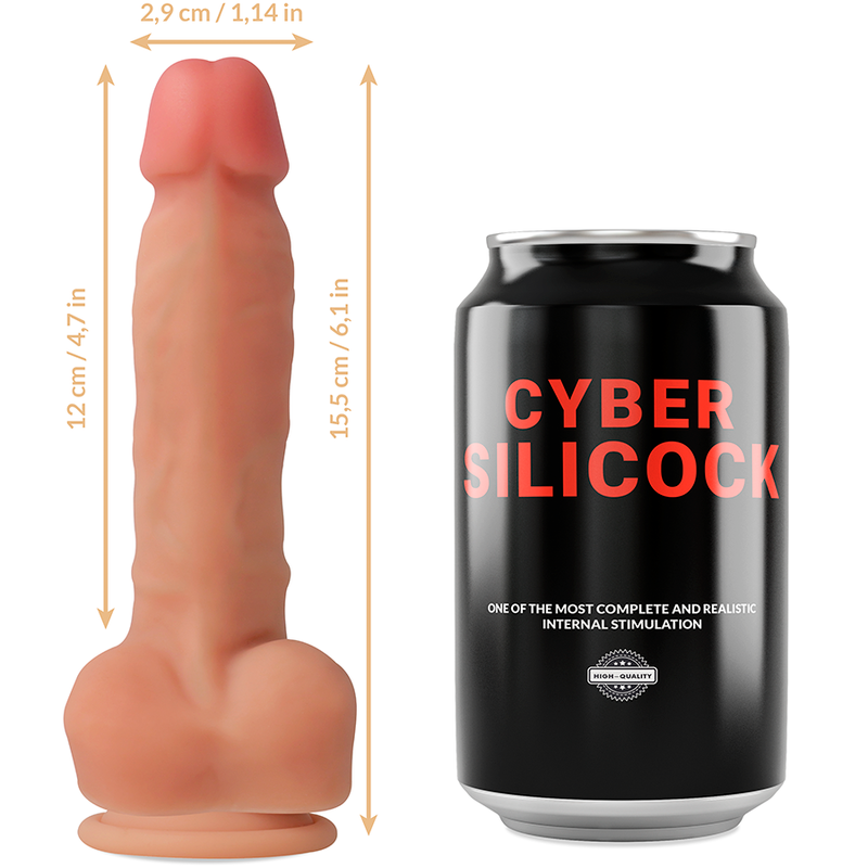 CYBER SILICOCK - STRAP-ON ANSEL MED 3 RINGAR 15,5 CM -O- 2,9 CM